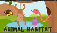 Animal Habitats | Animal Homes | Animals video for kids |