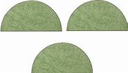 Furnish my Place Modern Plush Solid Lime Green Color Rug, Indoor/Outdoor Mat, Area Rugs Great for Kids, Pets, Living Room, Made in USA, 18" x 36" Half Round - Set of 3