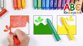 Teaching Colors to Kids | Learning the colors red, green, and yellow | coloring page