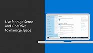 Use OneDrive and Storage Sense in Windows 10 to manage disk space