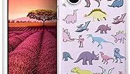 Case Cute Dinosaur Clear for Women Girly Designer Girls for Galaxy S23 Ultra, Cute Silicone Transparent Phone Case Dinosaurs Design Compatible with Samsung Galaxy S23 Ultra