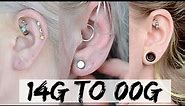My Ear Stretching Journey - 14g to 00g