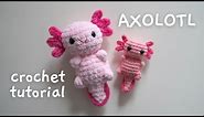 NO-SEW Axolotl Crochet Tutorial · Easy, Quick, & Beginner-Friendly Free Amigurumi Doll Pattern!