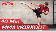 40 Min MMA Workout Routine - MMA Training Exercises UFC Workout BJJ MMA Workouts Mixed Martial Arts