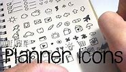 Bullet Journal / Planner Icon Doodles | Doodle with Me