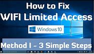 How to fix wifi limited access problem in windows 10 and Windows 11 - Method I