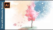 How to draw a Vector Watercolor Tree in Adobe Illustrator