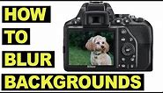 How To Blur Backgrounds - Depth of Field for beginners - Bokeh made easy!