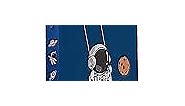 for iPhone 7 Plus / 8 Plus Cute Case, Cool Cartoon Swing Astronaut Planet Moon Design Stylish Soft TPU Bumper Shockproof Anti-Slip Protector Case (iPhone 7 Plus / 8 Plus, Blue Planet)