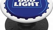 Bud Light White Beer Cap PopSockets Stand for Smartphones & Tablets PopSockets PopGrip: Swappable Grip for Phones & Tablets
