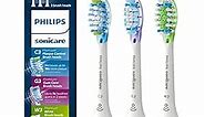 Philips Sonicare Genuine Replacement Toothbrush Heads Variety Pack, C3 Premium Plaque Control, G3 Premium Gum Care & W3 Premium White, 3 Brush Heads, White, HX9073/65