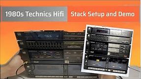 How to Set Up an 80s Technics Hi-Fi Separates Stack Stereo Retro Music System Setup Demo & Review