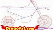 How to draw a dirt bike, step by step