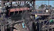Loading a Coal Train onto a Cargo Ship