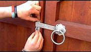 How to fit a ring gate latch to a wooden gate