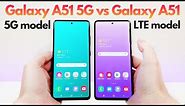 Samsung Galaxy A51 5G vs Samsung Galaxy A51 (LTE model) - What's Different?