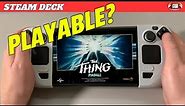 Pinball M on the Steam Deck - Is it Playable? The Thing Table Review!