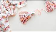 How to make a yarn TASSEL & attach it to a project