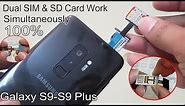 Samsung S9 & S9 Plus || How To Use Both 2 SIM With SD CARD with Hybrid SIM Slot Adapter in S9&S9+