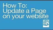 How to Update an Existing Page on Your Website