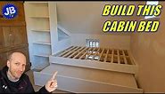 Cabin Bed For Small Bedrooms - Space Saving Trundle Bed - DIY