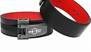 INNSTAR Fitness Powerlifting Belt - Genuine Leather Weight Lifting Belt 13MM Thick & 4 Inch Wide Power Back Support for Squats, Deadlifts, Strength Training, Strongman - Men & Women