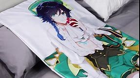 Dakimakura Anime Sexy Wolf Danny Furry Double Sided Print Life-Size Body Pillow Cover for Peach Skin （19.7inx59in Pillow case