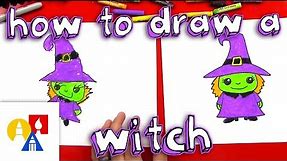 How To Draw A Cartoon Witch
