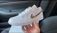 Air Jordan 1 Low White Metallic Gold shoes