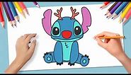 How to Draw Stitch : Easy Christmas Step by Step Guide