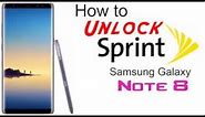 Unlock Samsung Note 8 Sprint SM-N950U - Unlock sim network Note 8 latest security Rev.3 Z3X