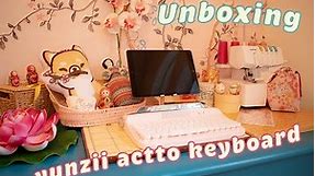 YUNZII ACTTO retro typewriter keyboard // unboxing & bluetooth connect // typing ASMR