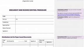 Document and Record Control Procedure [ISO 17025 templates]