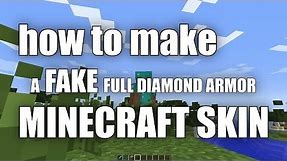 How To Get a FAKE FULL DIAMOND ARMOR Skin in Minecraft 1.20!