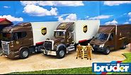 BRUDER TOYS news unboxing 2018 | UPS trucks edition | Video for kids