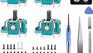 Joysticks Replacement for PS5 Controller, AOLION 3D Joystick Module Parts Compatible with Playstation 5 DualSense 51 PCS Controller parts 4 Joystick, Thumbstick, 10 Protective Ring and More,blue