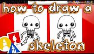 How To Draw A Cute Skeleton Kawaii