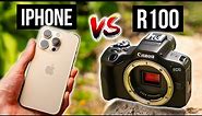 Canon R100 vs iPhone | Can a $479 Entry Level Camera Beat a Smartphone?