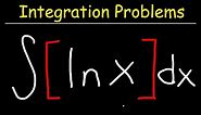 Integral of lnx