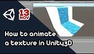 How to animate a texture to create river and waterfall in Unity3D