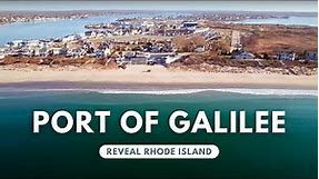 Exploring the Scenic Port of Galilee in Narragansett, Rhode Island with Stunning Drone Footage