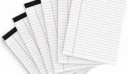 Small Legal Pads 5x8 White Note Pads 5x8 College Ruled Lined Notepads 5 x 8 Legal Pad 6 Pack Lined Paper Pads 5x8 White Small Pads of Paper 5x8 Small Paper Tablets Steno Pads 30 Sheets per Writing Pad
