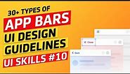 Top navigation bar guidelines and types | UI designing tips part 10