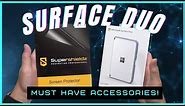Microsoft Surface Duo Essential Accessories! (Matte Screen Protector & Surface Duo Bumper)