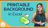 How to Add a Printable Background Picture in Excel - Tutorial 🖼️