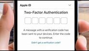 How To Get Apple ID Verification Code Without Number || Get Apple ID 2FA Code Without Number