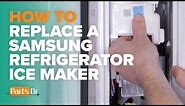 How to replace the ice maker part # DA97-13718C in Samsung refrigerator