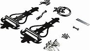 National Hardware Rustic Gate Kit N109-318 with Gate Latch, Gate Hinges, and Gate Pull, Black