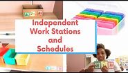 Special Ed. Classroom Setup - Independent Work Stations and Visual Schedules