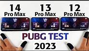 iPhone 14 Pro Max vs 13 Pro Max vs 12 Pro Max PUBG MOBILE TEST in 2023 - BEST iPhone FOR BGMI 2023